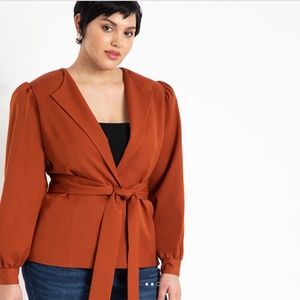 Eloquii Puff Sleeve Jacket (orange, like new)